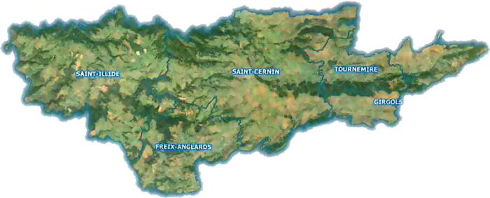 SIVU de la Doire carte des 5 communes